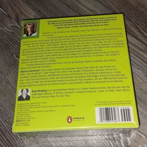 Patricia Cornwell Predator  Audio Books  New Sealed - Picture 2 of 6